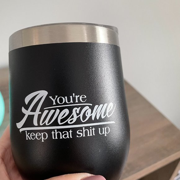 2 Pack Wine Tumbler "You're Awesome" - Picture 6 of 6
